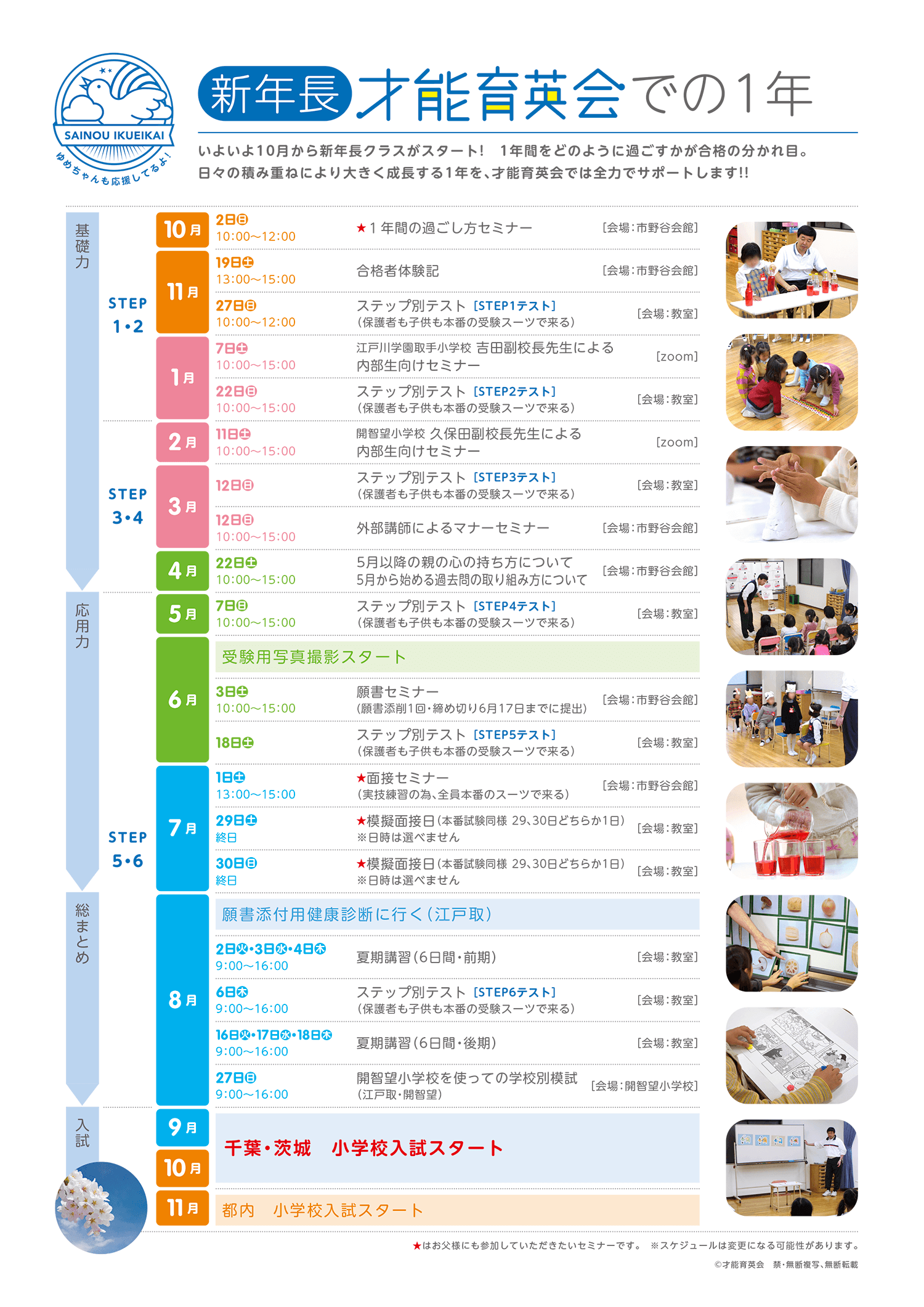 年間を通じて開催する多彩なセミナー